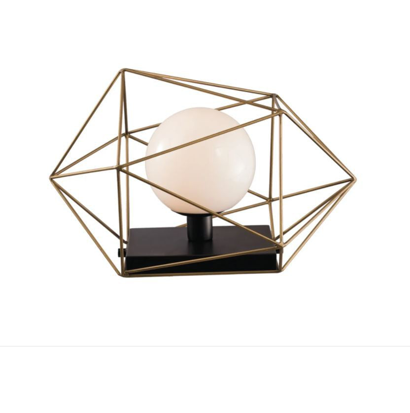 Lume dal design geometrico metallo bianco o nero-oro 1XE27 non incl. ABRAXAS