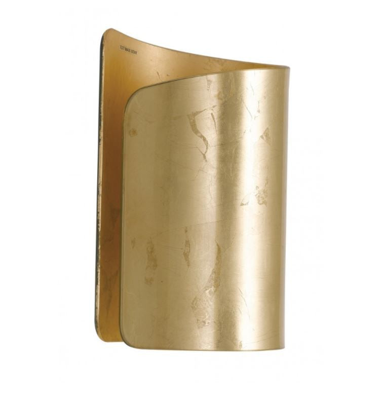 Applique vetro curvo oro-argento struttura in alluminio 1XE27 non incl. IMAGINE
