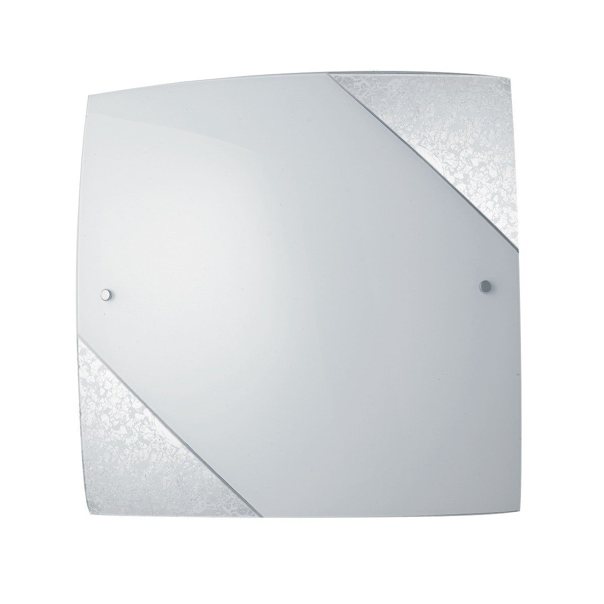 Plafoniera in vetro bianco con decori foglia oro/argento 3XE27 non incl. 40x40 cmPARIS