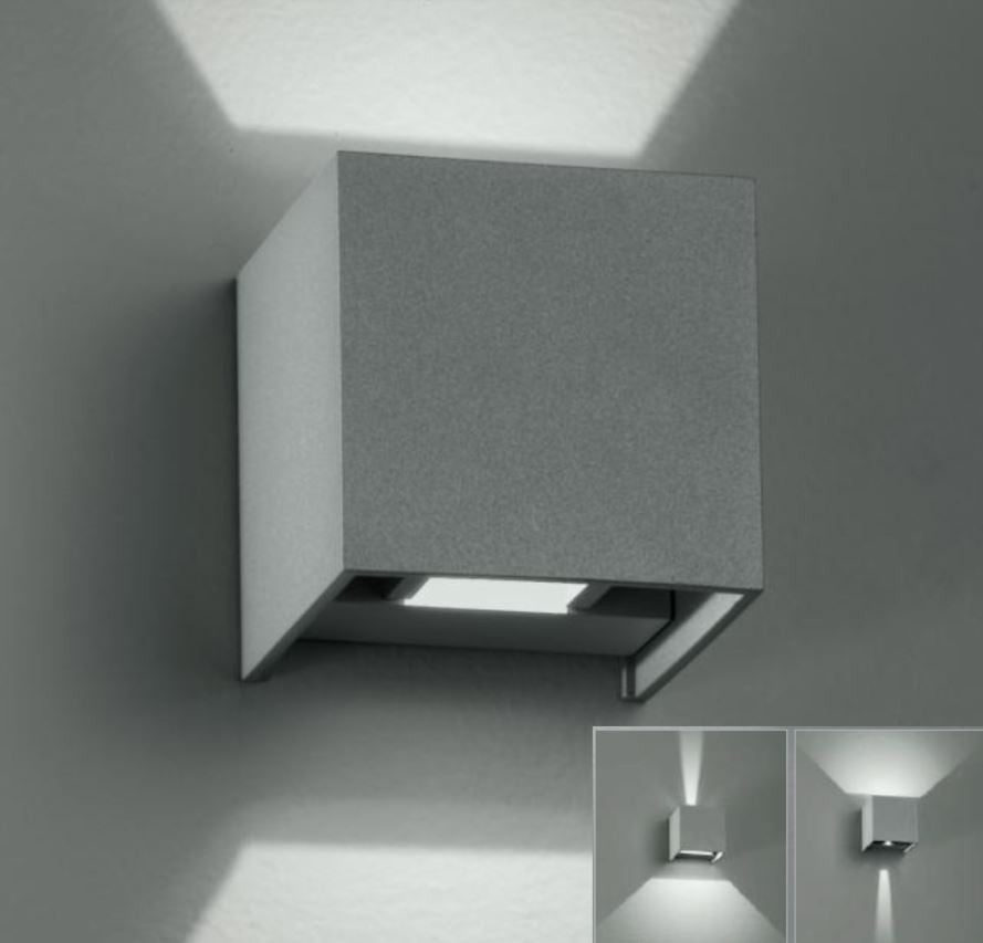 Applique LED luce regolabile in alluminio bianco , antracite grigio o corten IP54 CCT 20W 1800 lumen ALFA