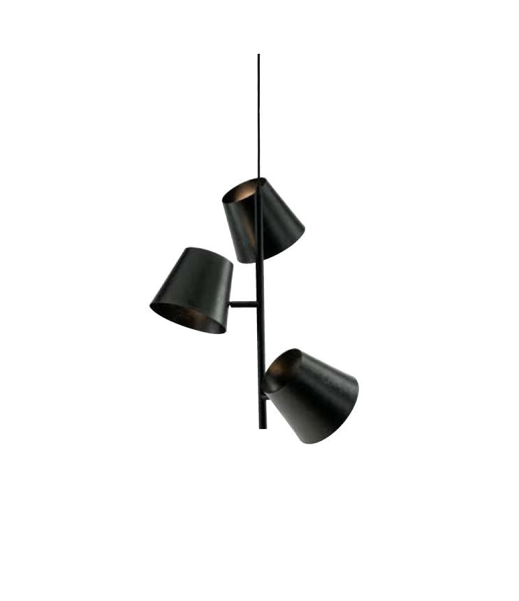 Sospensione 3 luci metallo rifinitura ferro grezzo 3XE27 non incl. COLT
