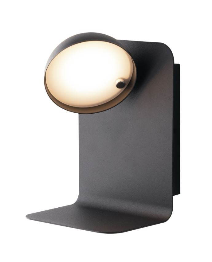 Applique LED in metallo bianco o nero orientabile + presa USB 2A 5W 500lm 4000°k BOING