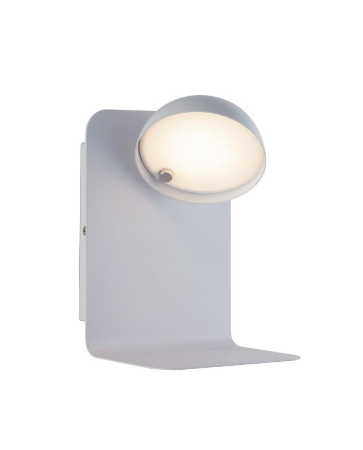 Applique LED in metallo bianco o nero orientabile + presa USB 2A 5W 500lm 4000°k BOING