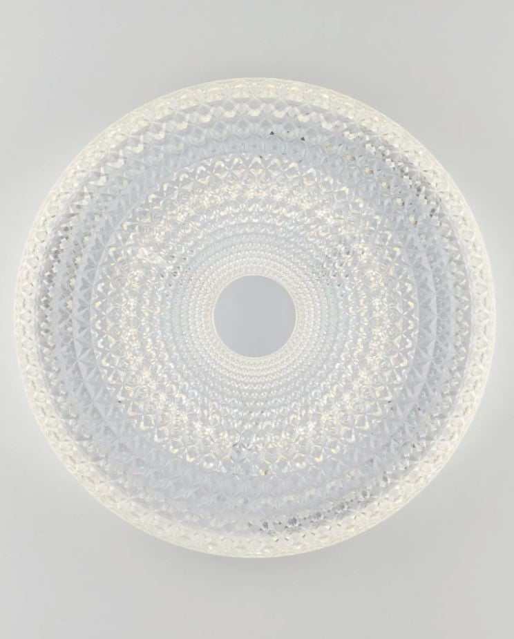 Plafoniera LED in acrilico con diffusore effetto diamantato D.30cm CCT 18W 1815LM UNIKA