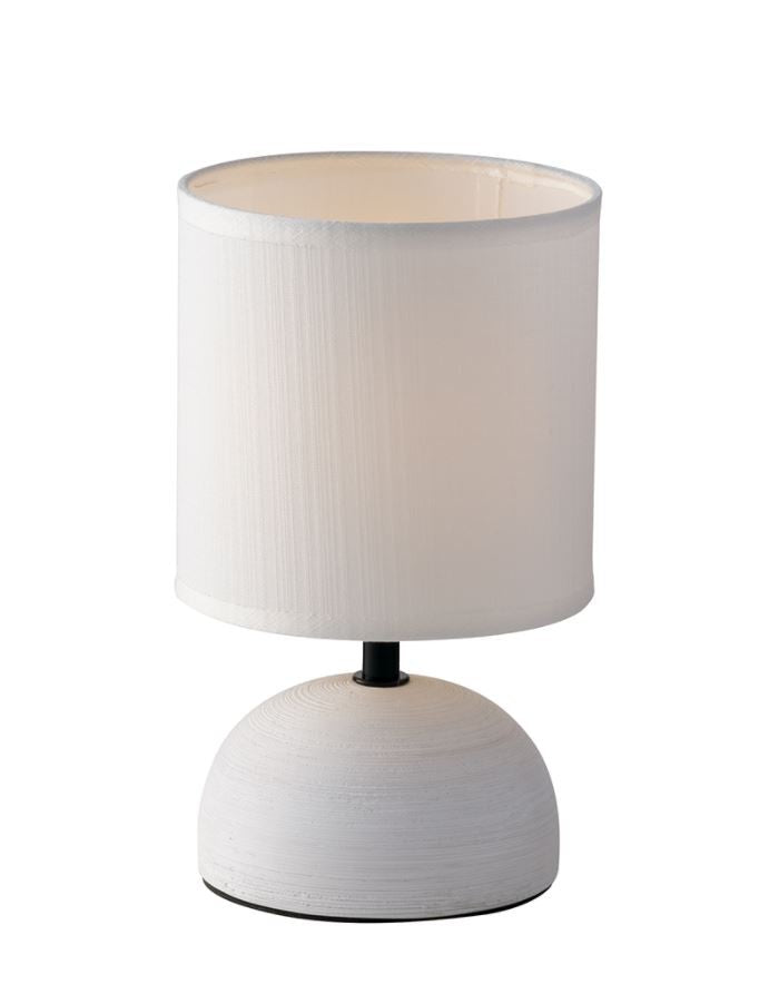Lampada da scrivania struttura in ceramica colorata e paralume tessuto 1XE14 non incl.