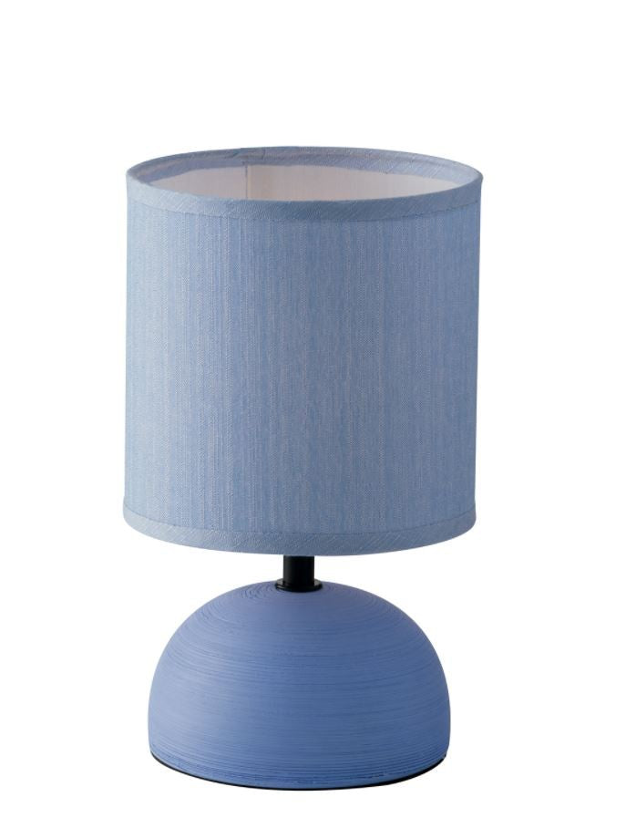 Lampada da scrivania struttura in ceramica colorata e paralume tessuto 1XE14 non incl.
