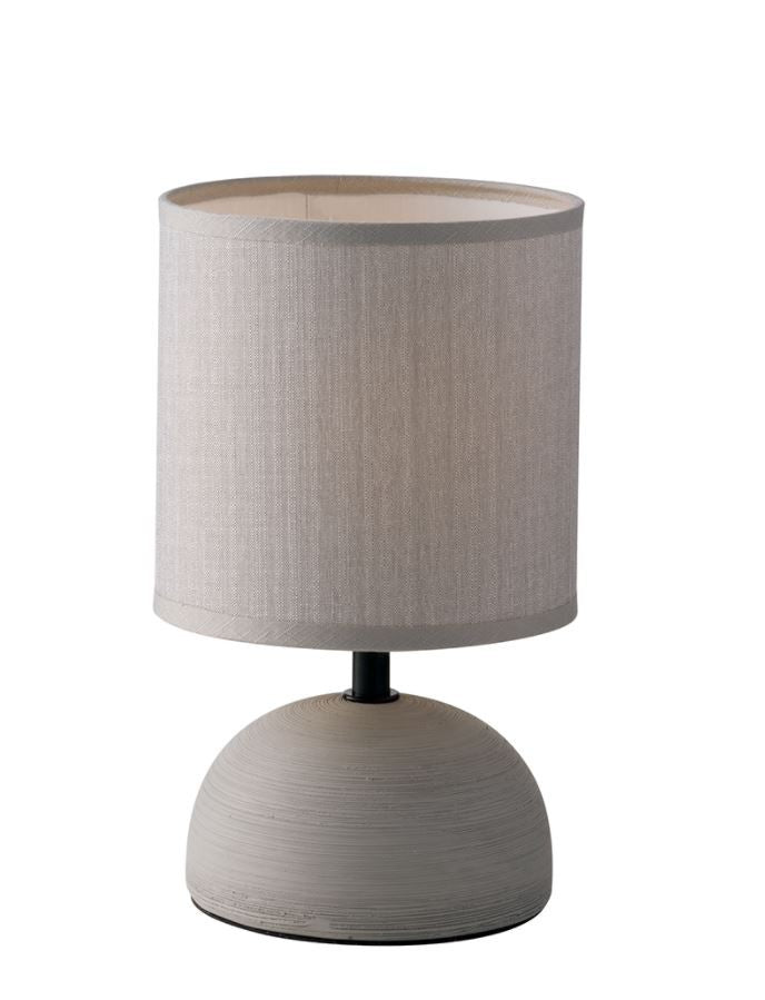 Lampada da scrivania struttura in ceramica colorata e paralume tessuto 1XE14 non incl.