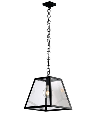 Suspensie metal negru difuzor sticlă securizată 1xE27 neincl. LEXINGTON