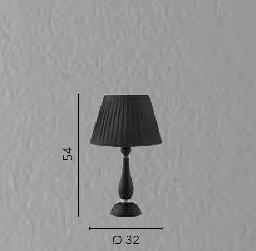 Lume in vetro soffiato nero o bianco struttura cromo 1XE14 non incl. ALFIERE
