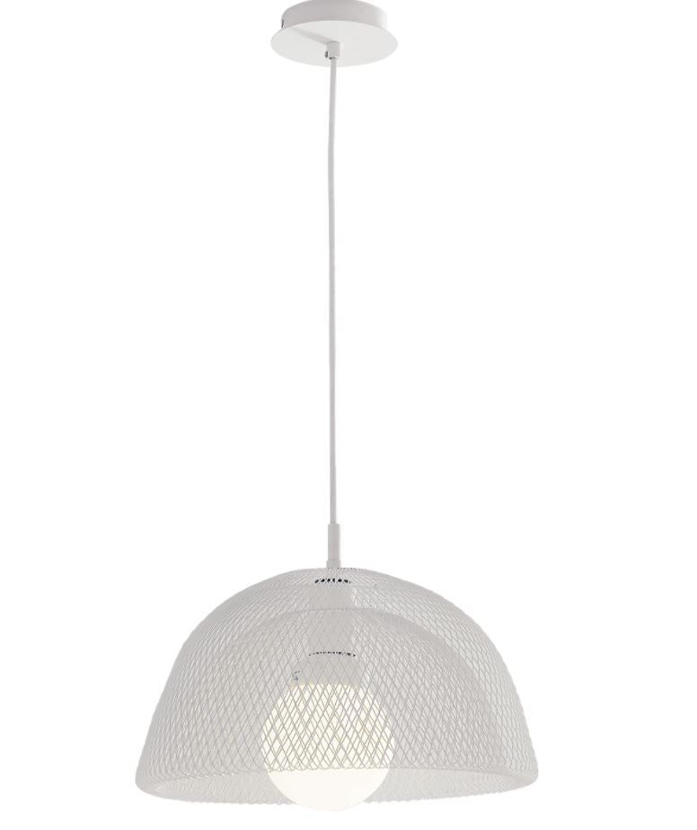 Sospensione metallo bianco linee geometriche 1XE27 non incl. HAREM