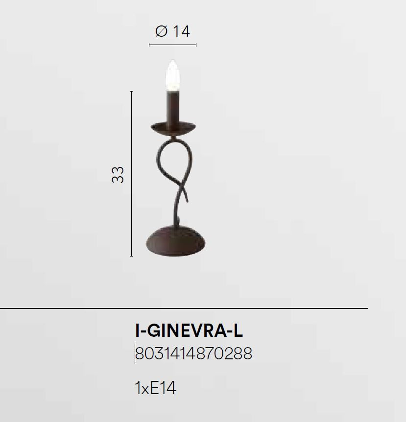 Lume metallo corten 1XE14 non incl. GINEVRA