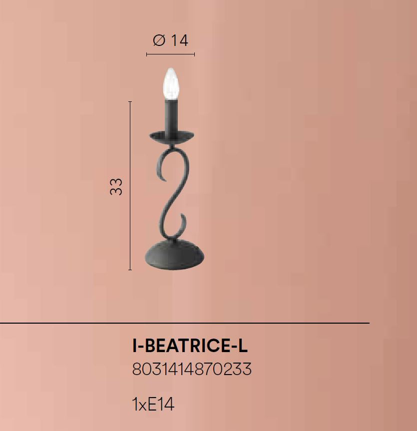 Lume rustico forme arricciate metallo antracite 1XE14 non incl. BEATRICE