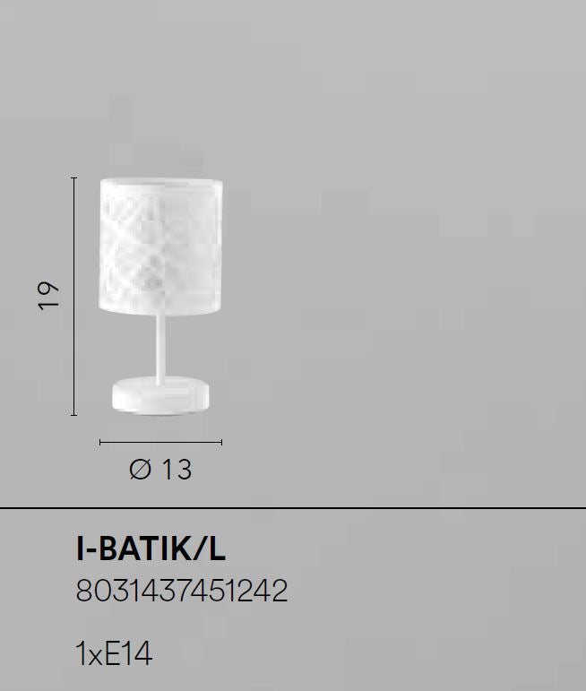 Lume in acciaio bianco con decori laser 1XE14 non incl.  BATIK