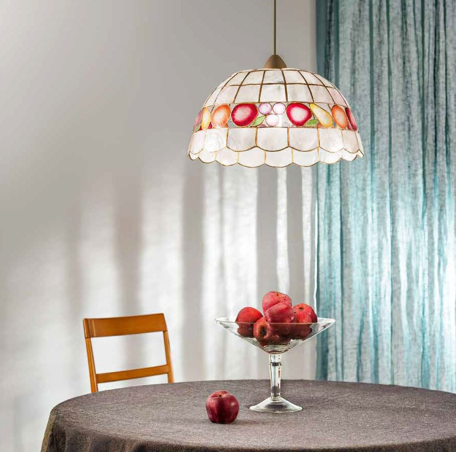 Sospensione madreperla con decorazioni frutta 1XE27 non incl. ARAGONA