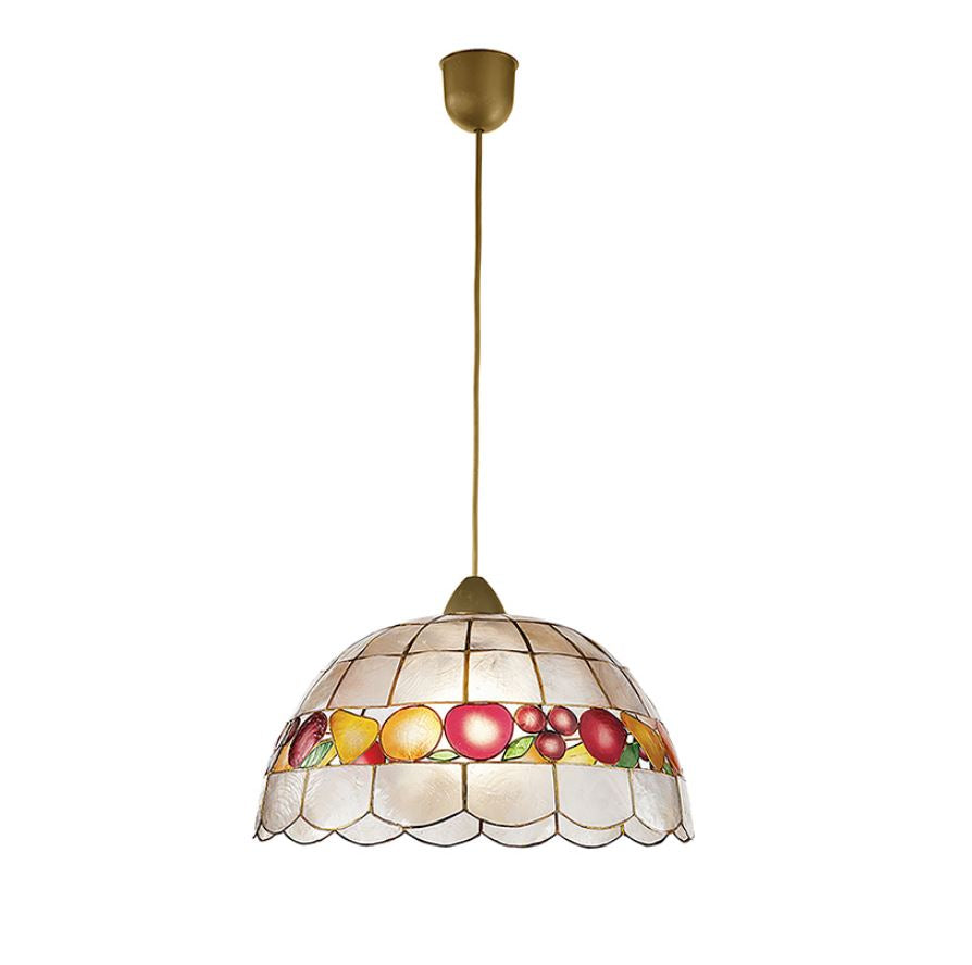Sospensione madreperla con decorazioni frutta 1XE27 non incl. ARAGONA