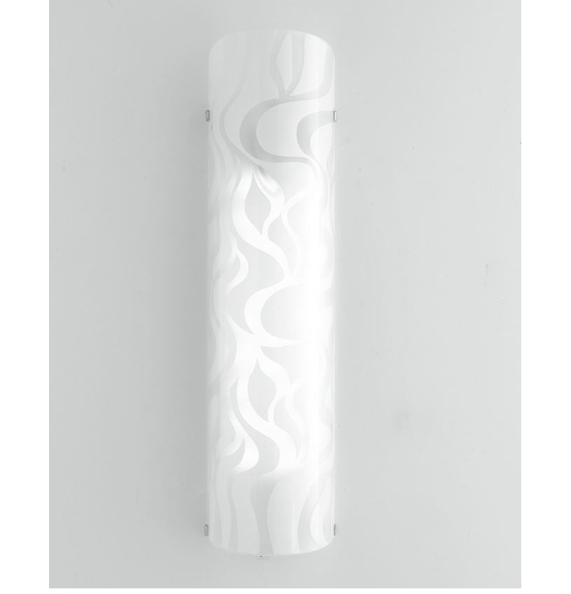 Applique LED forma cilindrica vetro satinato decorato 16W 1815LM 4000°k JASMINE