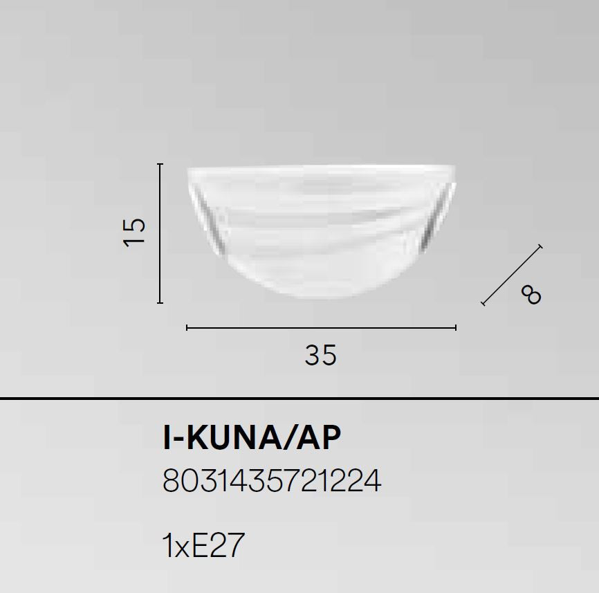 Applique da Parete Mezzaluna in Vetro Bianco con Decori Satinati e Ganci Cromo 1xE27 | Luce Ambiente Design KUNA
