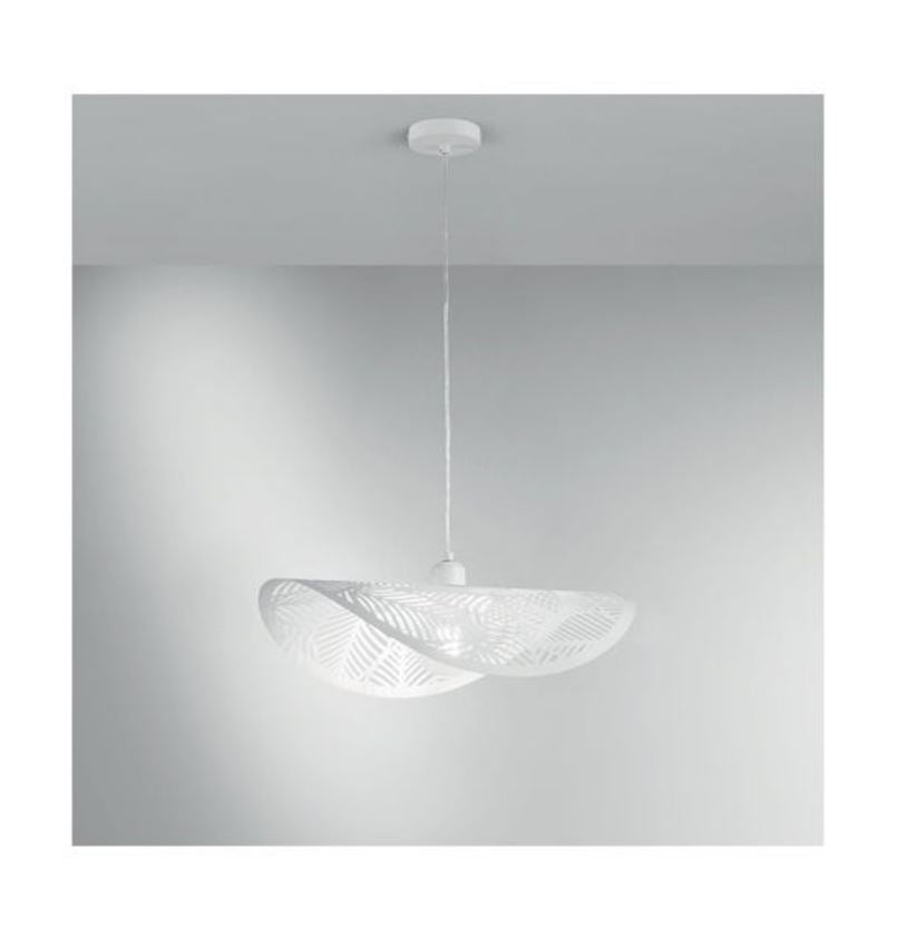 Sospensione in metallo forato nero e oro-bianco-oro 1XE27 non incl. D.60cm RHEI