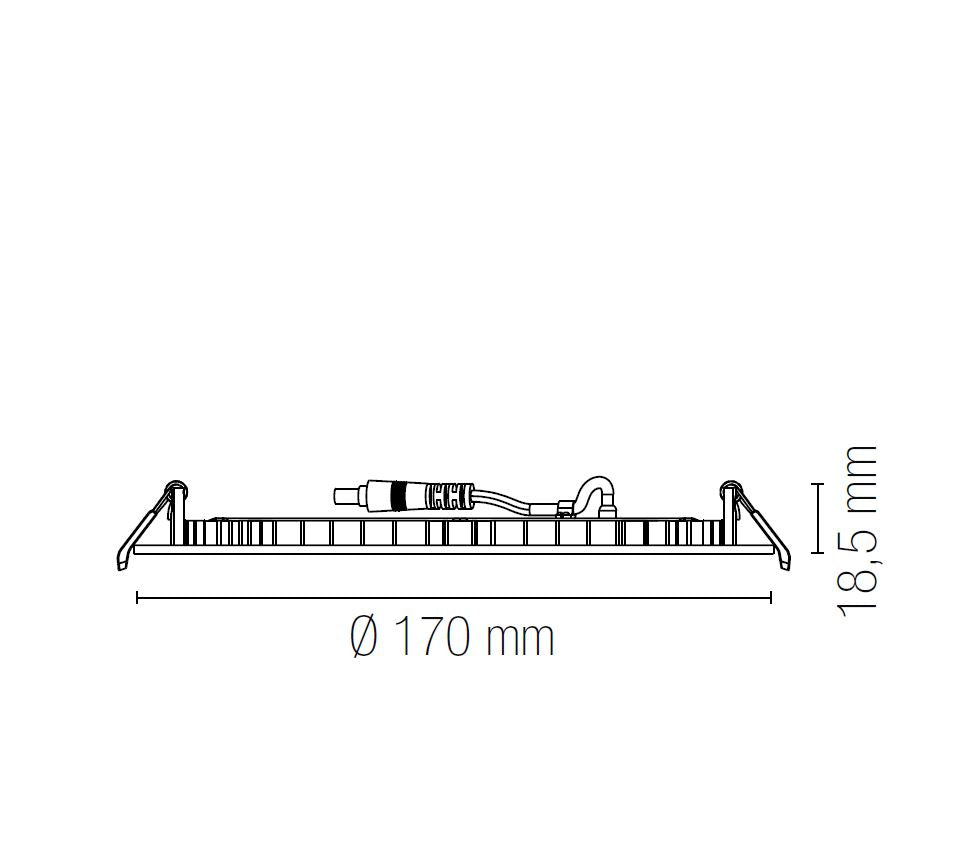 Incasso Rotondo 170 mm Ultra Sottile Bianco Led CCT 12w 1260LM Slim