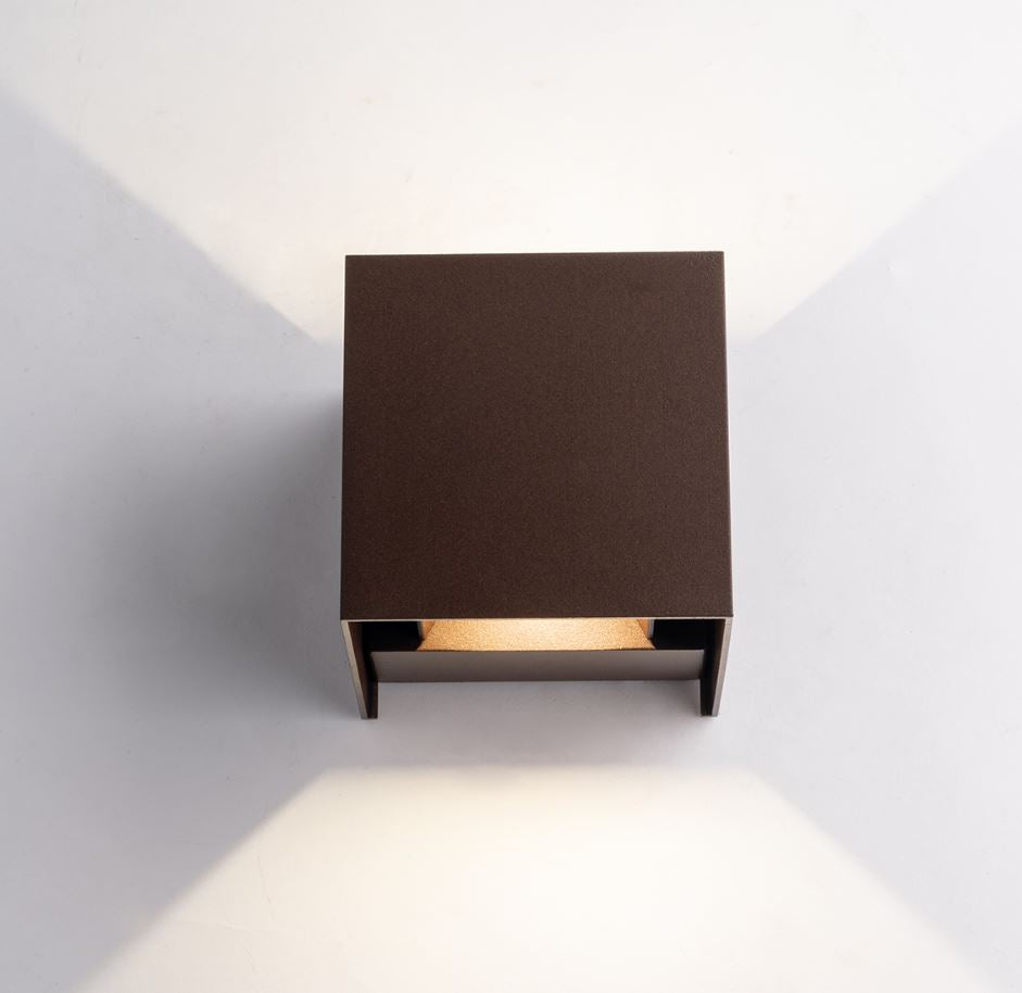 Applique LED luce regolabile in alluminio bianco , antracite grigio o corten IP54 CCT 10W 1200 lumen ALFA