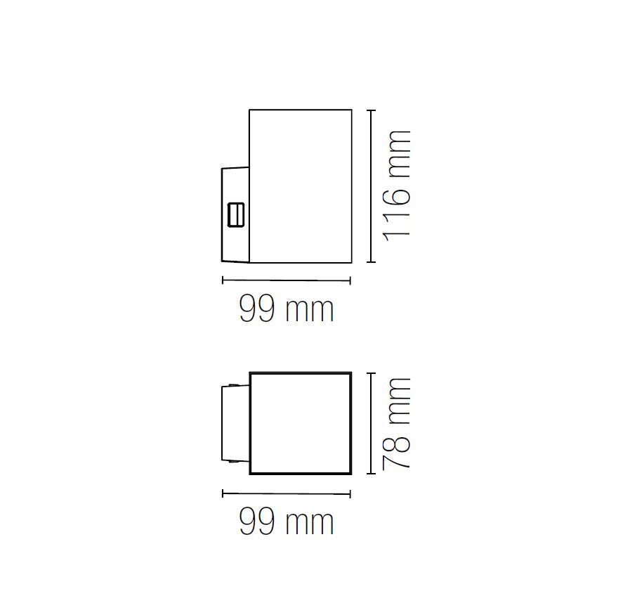 Applique LED da esterno POLO quadrata resistente alla salsedine CCT