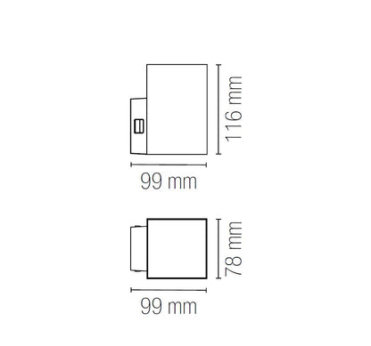 Applique LED da esterno POLO quadrata resistente alla salsedine CCT