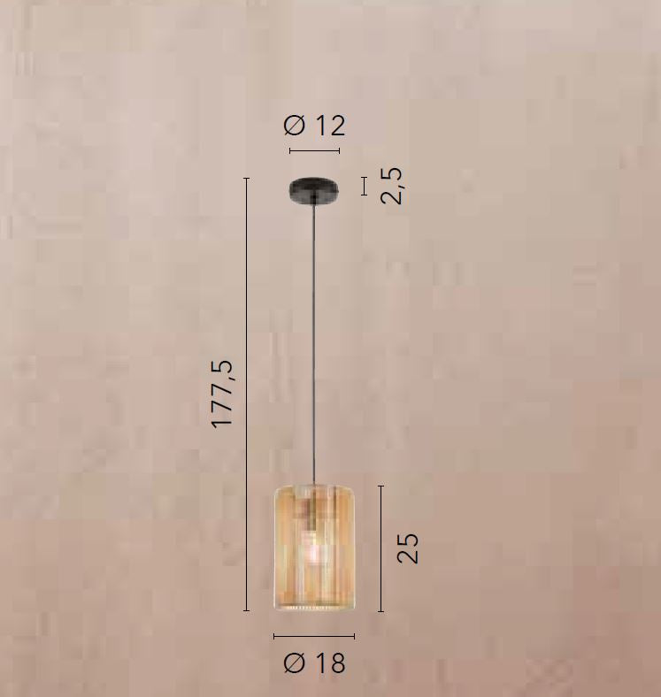 Sospensione struttura metallo diffusore in carta naturale 1XE27 non incl.D.18cm TROPIKANA