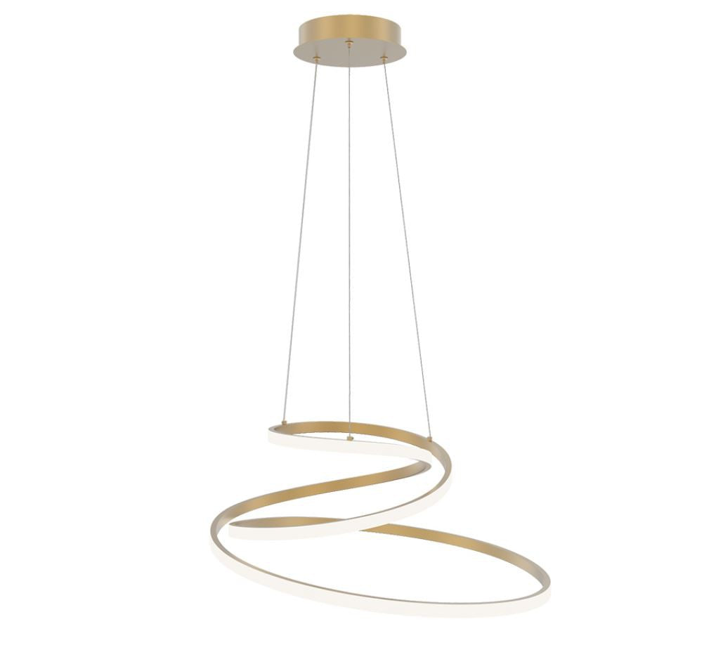 Sospensione LED in alluminio forme circolari con diffusore in silicone bianco-nero-oro CCT 60W 8000LM COASTER-S