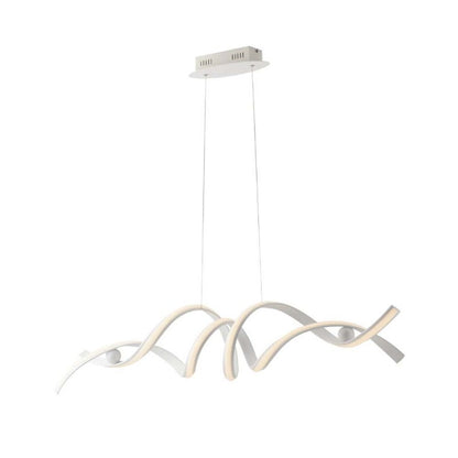 Sospensione LED MYSTRAL – Forma Spirale in Alluminio Bianco con Diffusore Silicone | 60W 7480lm 4000K