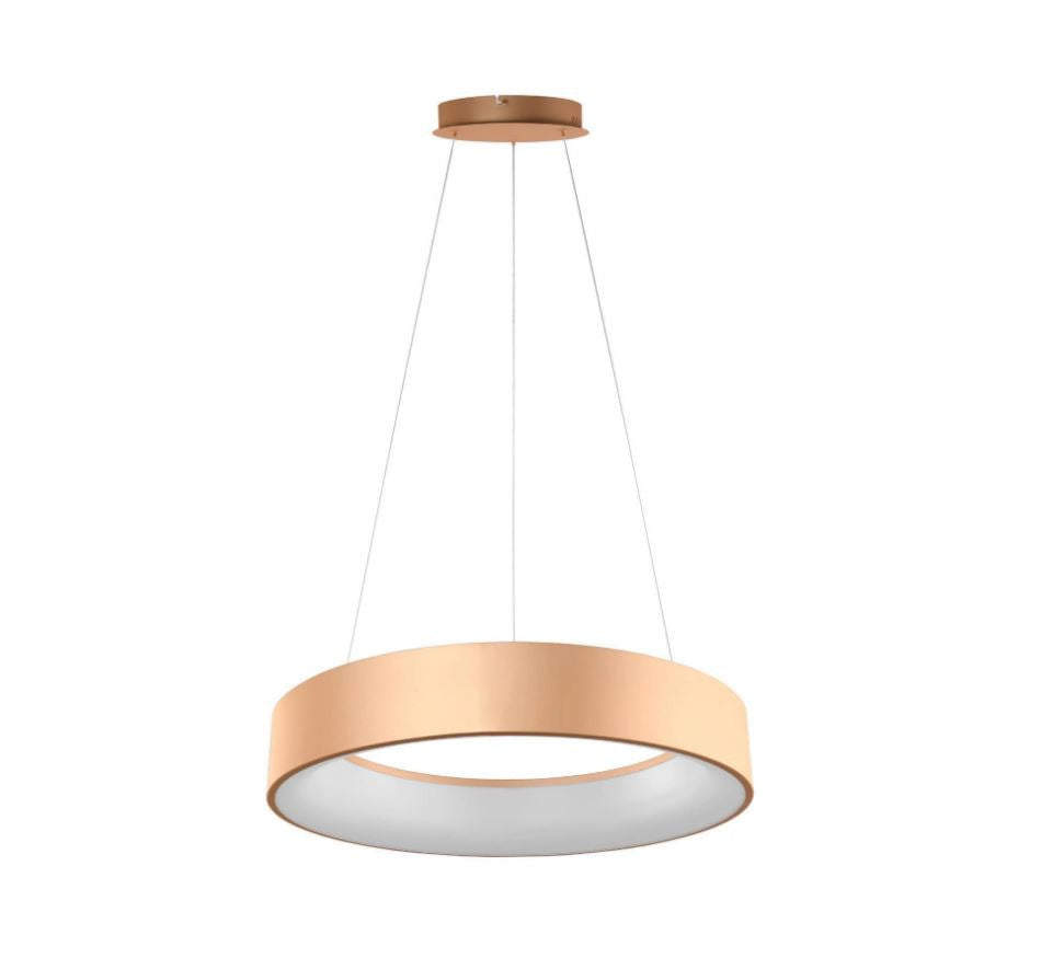 Sospensione LED circolare in alluminio bianco-nero-oro e diffusore in acrilico 60W CCT