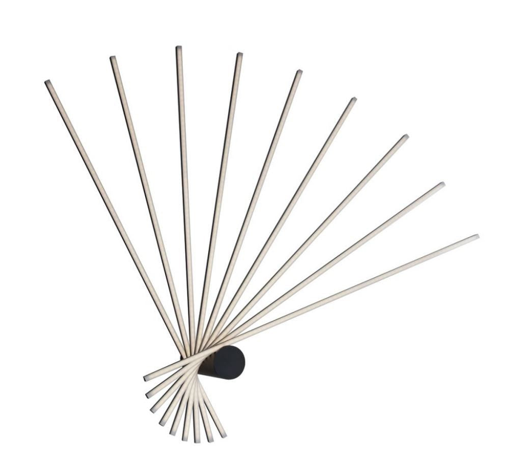 Plafoniera LED bacchette in alluminio bianco-nero con diffusore opale 66W 9450LM 3000-4000°k SHANGHAI-PL9