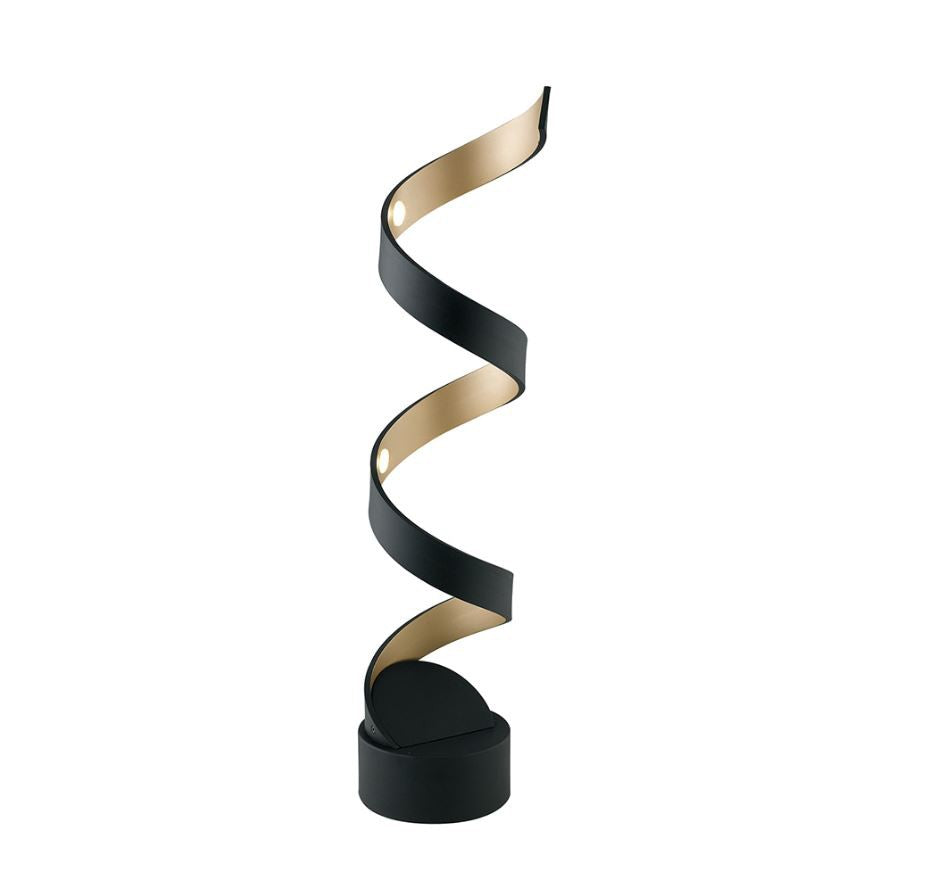 Lume LED spirale in alluminio bianco-argento o nero-oro 12W 740LM 3000-4000°k HELIX-L4