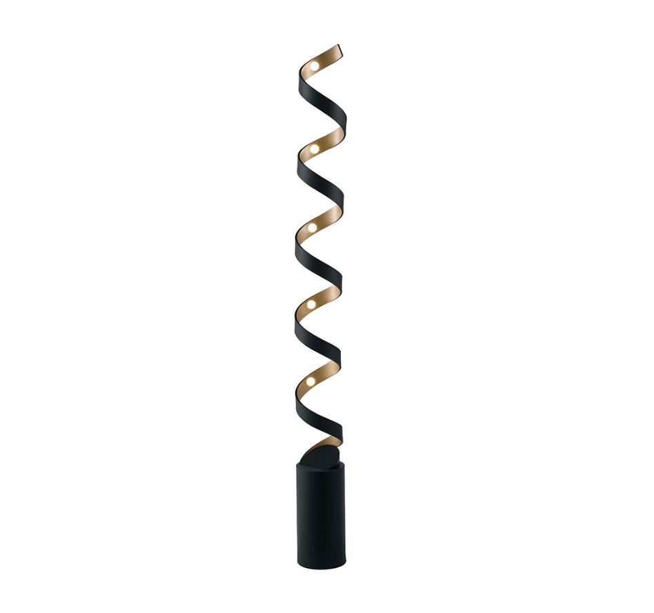 Piantana LED spirale in alluminio bianco-argento o nero-oro 30W 1700LM 3000-4000°k HELIX-PT10