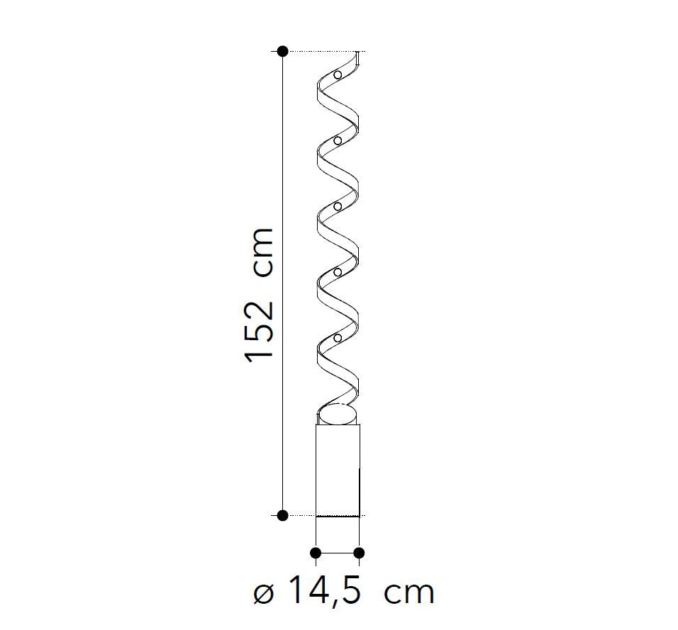 Piantana LED spirale in alluminio bianco-argento o nero-oro 30W 1700LM 3000-4000°k HELIX-PT10