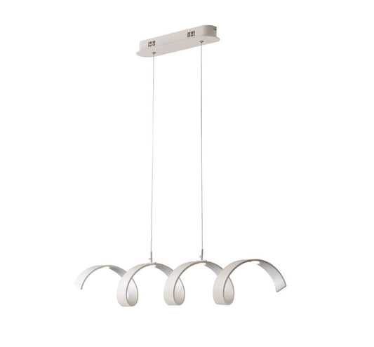 Lampadario Sospensione LED Spirale 20W | Alluminio Bianco-Argento o Nero-Oro | 3000K o 4000K | Helix S4