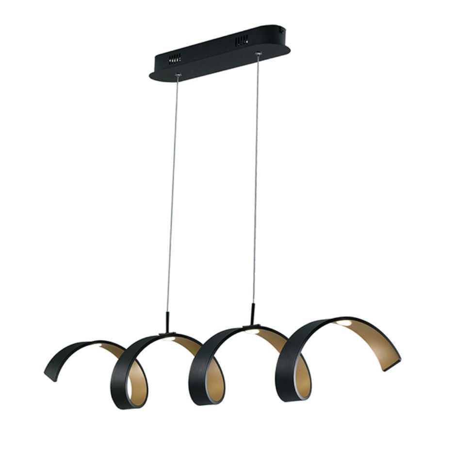 Sospensione LED spirale in alluminio bianco-argento o nero-oro 20W 1680LM 3000-4000°k HELIX-S4