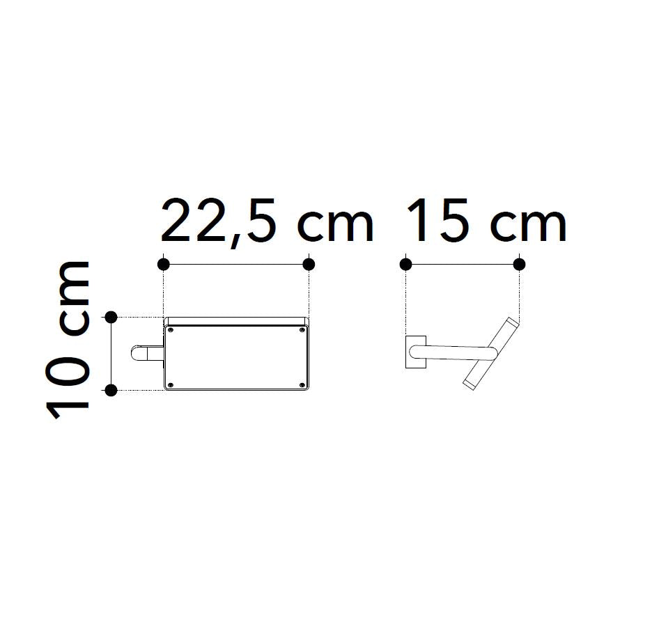 Luce Ambiente Design Applique LED da Interno BOOK-AP – Orientabile e Regolabile 18W 1820lm 3200K | Bianco, Nero, Silver o Oro