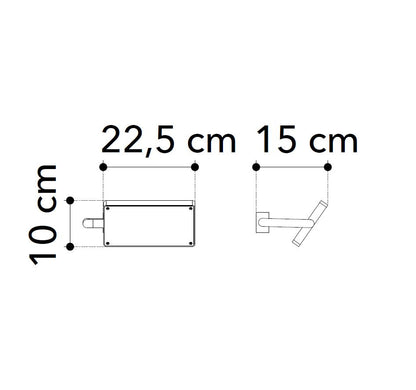 Luce Ambiente Design Applique LED da Interno BOOK-AP – Orientabile e Regolabile 18W 1820lm 3200K | Bianco, Nero, Silver o Oro