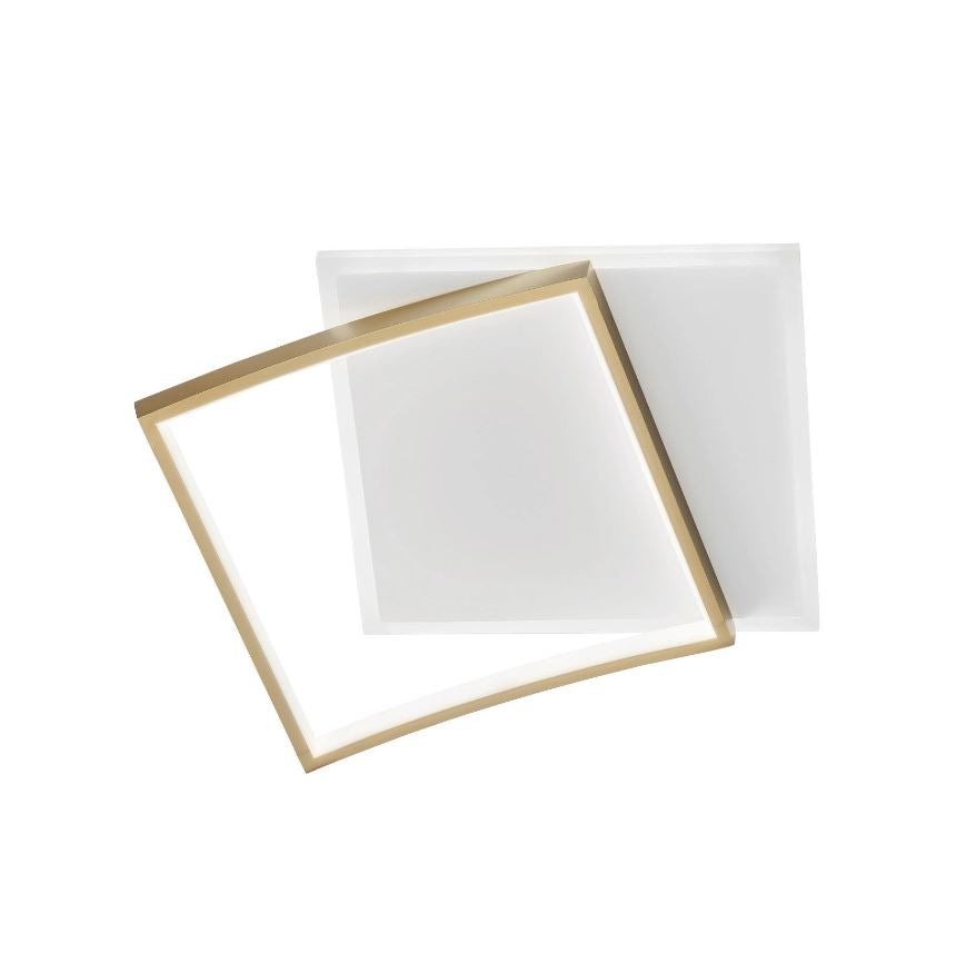Plafoniera LED quadrati asimmetrici in alluminio silver-nero-oro 42W CCT 5200LM AYRTON-Q42