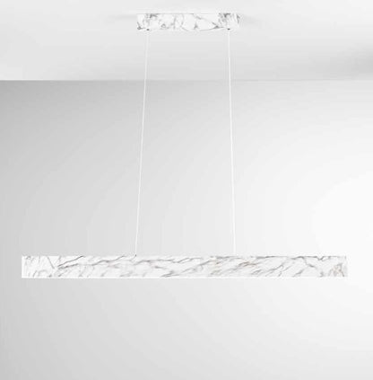 Lampadario Sospensione LED Lineare Effetto Marmo 40W CCT | Metallo | Navel S120MB