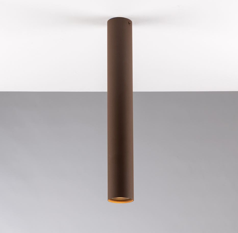 Plafoniera cilindro 1XGU10 non incl. 40cm bianco-nero-oro-cromo-corten FLUKE-PL40