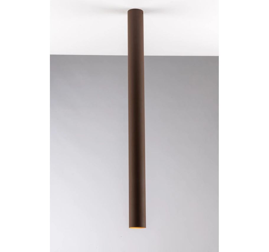 Plafoniera cilindro 1XGU10 non incl. 75 cm bianco-nero-oro-cromo-corten FLUKE-PL75