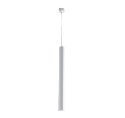 Sospensione Cilindro in Metallo 60cm Attacco GU10 | Bianco Nero Cromo Oro Corten Cavo Regolabile | Fan Europe FLUKE-S