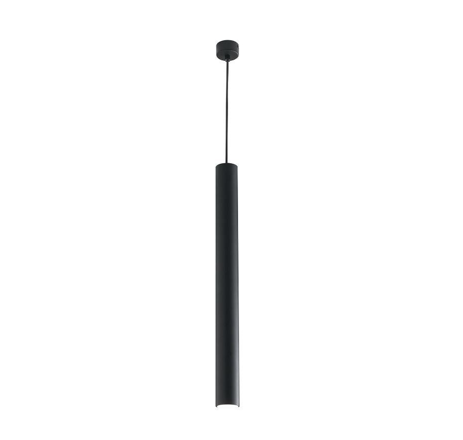 Sospensione Cilindro in Metallo 60cm Attacco GU10 | Bianco Nero Cromo Oro Corten Cavo Regolabile | Fan Europe FLUKE-S
