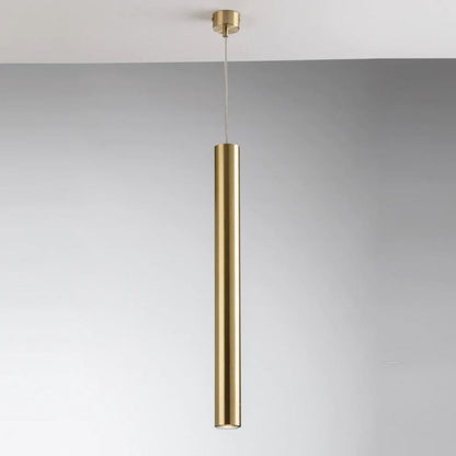 Sospensione Cilindro in Metallo 60cm Attacco GU10 | Bianco Nero Cromo Oro Corten Cavo Regolabile | Fan Europe FLUKE-S