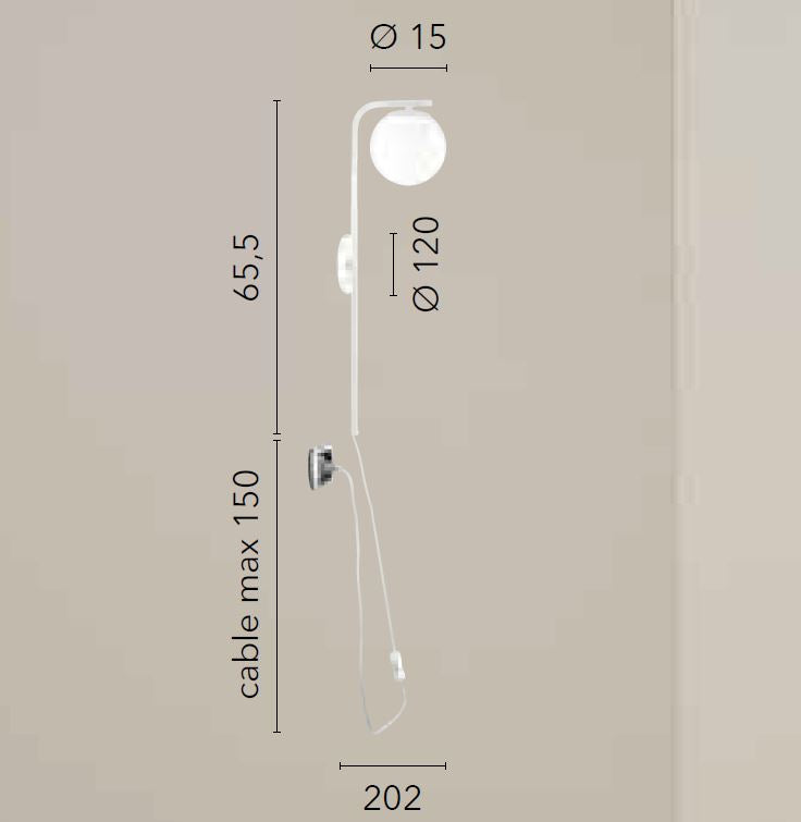 Applique da Parete ODISSEO – Metallo e Diffusore in Vetro | Luce Ambiente Design