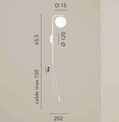 Applique da Parete ODISSEO – Metallo e Diffusore in Vetro | Luce Ambiente Design