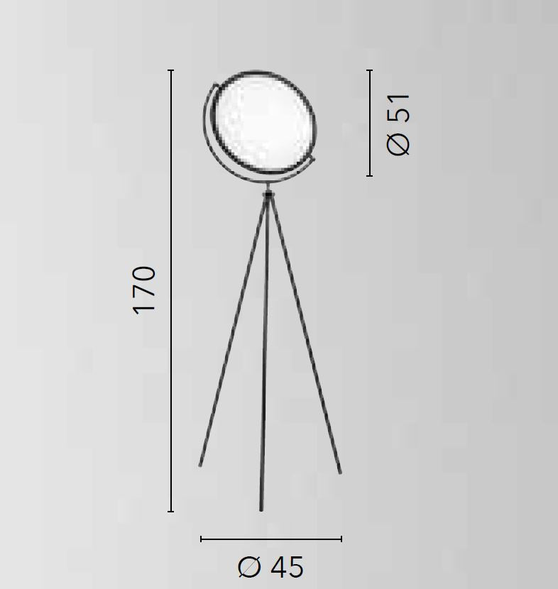 Piantana LED in metallo bianco o nero diffusore ultrasottile in acrilico orientabile CCT 24W 1980LM RADAR