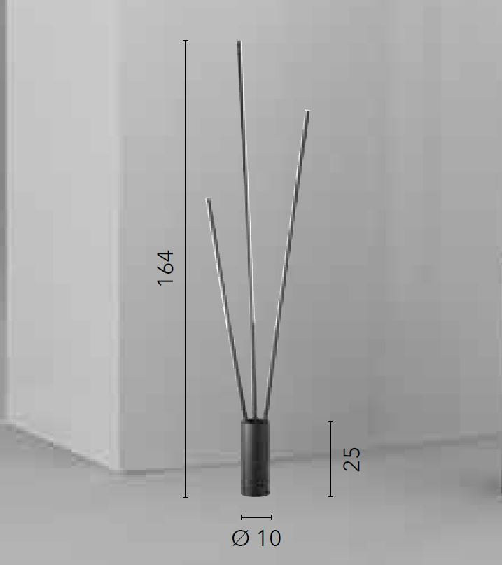 Piantana LED bacchette in metallo bianco o nero con diffusori orientabili CCT 30W 3456LM WANDS