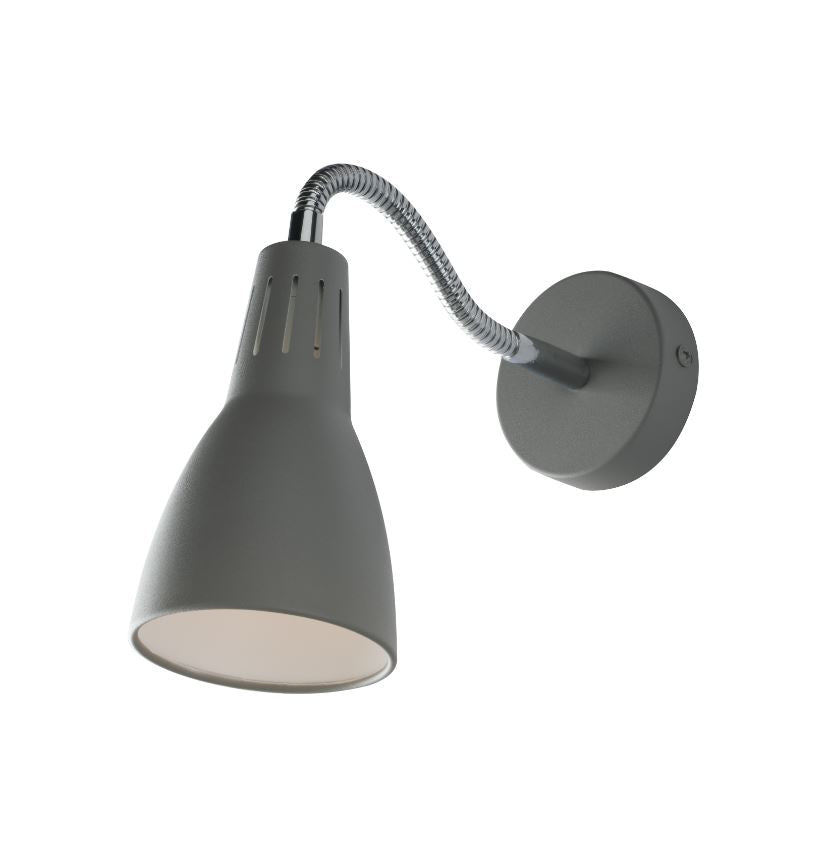 Applique in metallo con diffusore orientabile bianco-nero-grigio 1XE14 non incl. LOGIKO